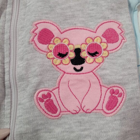 Koala Baby 3-Pack Coverall Multicolor Size 3Months 100% Cotton New - Picture 3 of 10